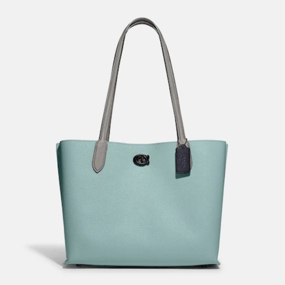 COACH Willow Tote In Colorblock With Signature Canvas Interior